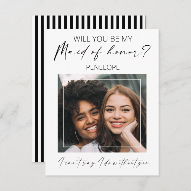 Foto mínima | Você Será Minha Madrinha de casament (Frente/Verso)