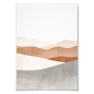 Foto Minimalist abstract landscape wall art – Calm neut