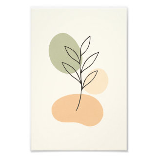 Foto Minimalist Botanical Line Art Poster