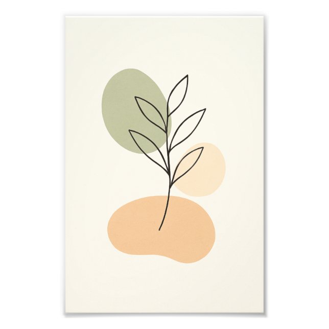 Foto Minimalist Botanical Line Art Poster (Frente)