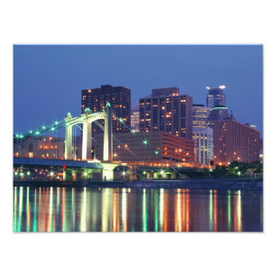 Foto Minneapolis Skyline à Noite
