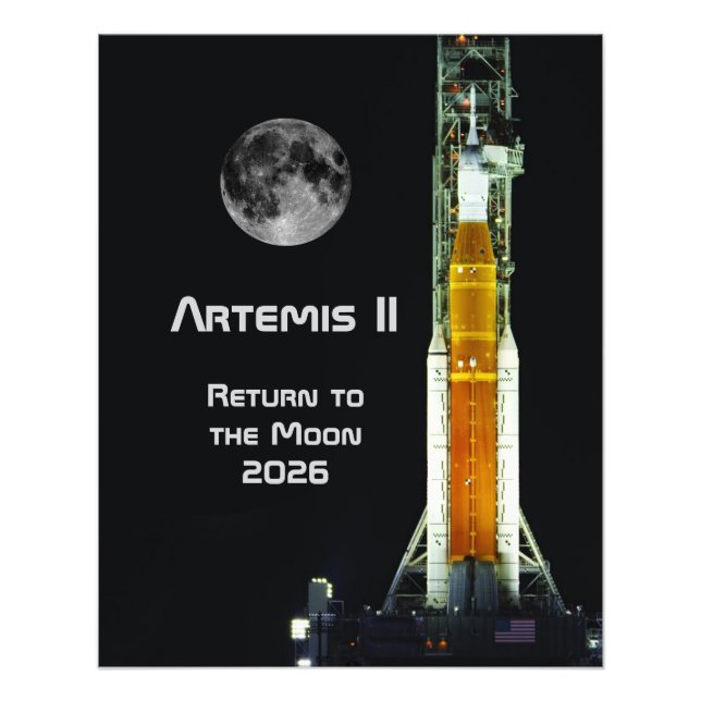 Foto Missão da Artemis II à Lua (Frente)