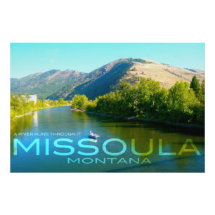 Foto Missoula, Montana - um rio funciona através dele