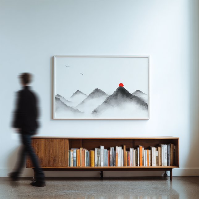 Foto MistMountain Sunrise Art - Zen Landscape Impressão (Criador carregado)