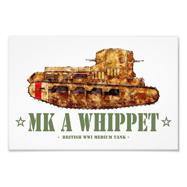 Foto MK Um Whippet World War Um Tanque Médio Britânico  (Frente)