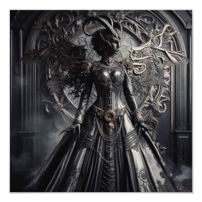 Foto Moda de Fantasia Steampunk Escuridão Demônio  (Frente)