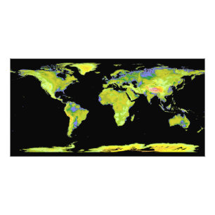 Foto Modelo digital de elevação dos continentes em Ea