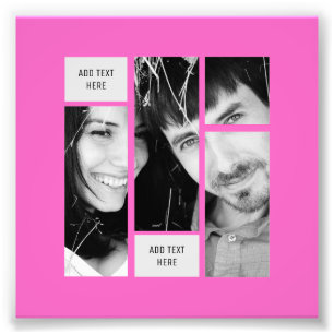 Foto Modelo PINK Photo Text - Transferência Para QUALQU