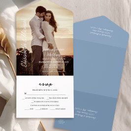 Foto Moderna Casamento Azul Elegante Dusty