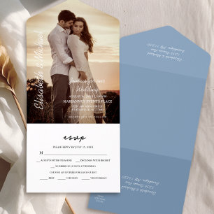Foto Moderna Casamento Azul Elegante Dusty