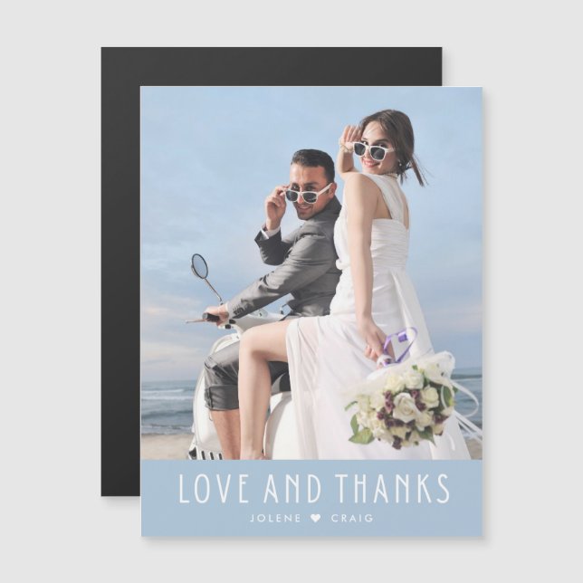 Foto Moderna Casamento Obrigado (Frente/Verso)