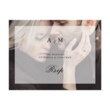 Foto moderna com Sobreposição | Cartão postal RSVP