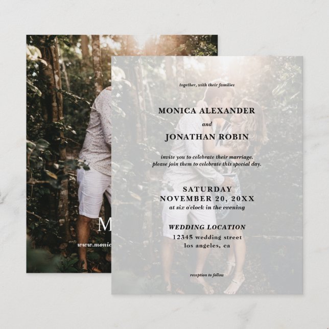 Foto Moderna de Orçamento Casamento Vertical (Frente/Verso)