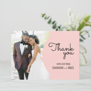 Foto Moderna do meio século Obrigado Nota Convite