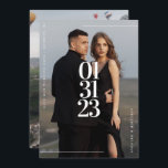 Foto moderna e simples - Salve o cartão de data<br><div class="desc">Esta Foto Moderna e Simples Salva a Data Card exibirá sua data e os detalhes simples do seu dia especial. Adicione uma foto para um toque pessoal extra.</div>