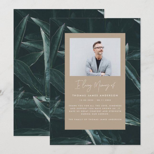 Foto moderna elegante de simpatia pela lembrança (Frente/Verso)