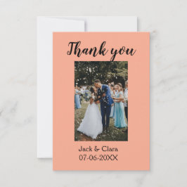 Foto moderna elegante simples agradecimento casame