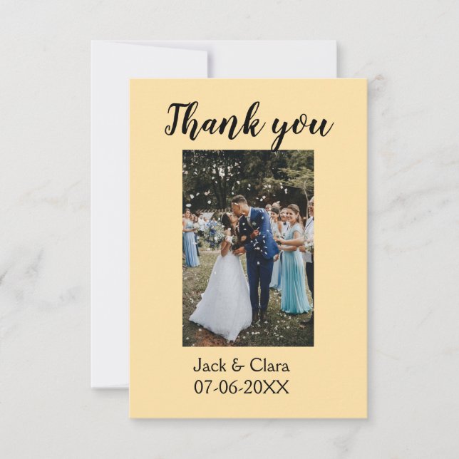 Foto moderna elegante simples agradecimento de cas (Frente)