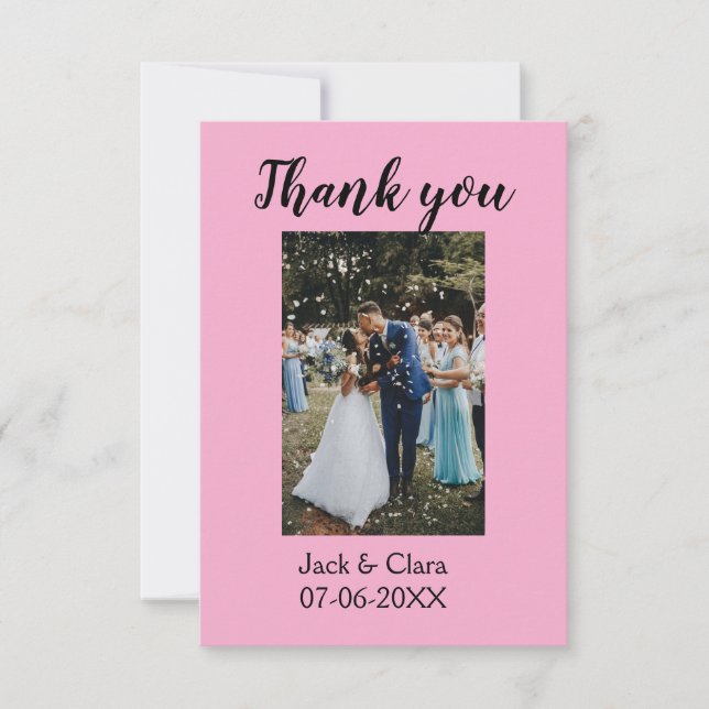 Foto moderna elegante simples agradecimento de cas (Frente)