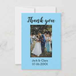 Foto moderna elegante simples agradecimento de cas