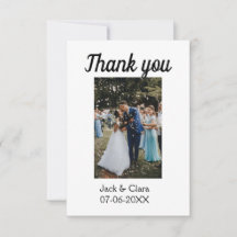 Foto moderna elegante simples agradecimento de cas