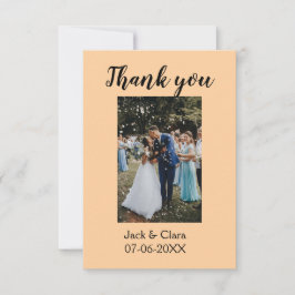 Foto moderna elegante simples agradecimento de cas