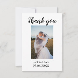 Foto moderna elegante simples agradecimento de cas