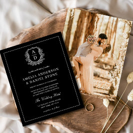 Foto Moderna Floral Crest Monograma Formal