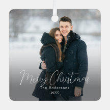 Foto Moderna Nome da Família Feliz de Natal