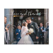 Foto Moderna Simples Cartões de agradecimentos de 