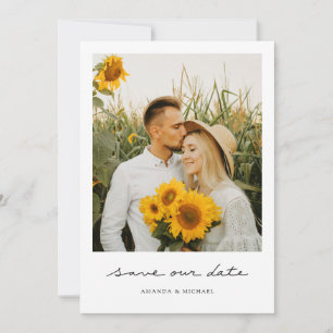 Foto moderna simples Salve o Convite de casamento