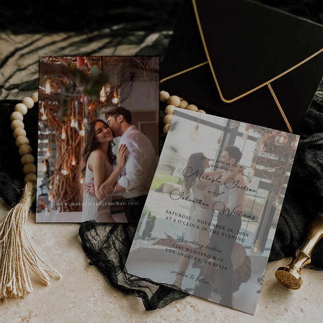 Foto Moderna Vertical 9 Convite De Casamento (Criador carregado)