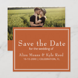 Foto: Moderno Minimalista Terracotta Salvar a Data