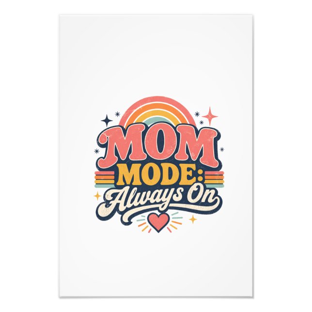 Foto Modo Mamãe Sempre Ativado Presente do Dia das Mães (Frente)