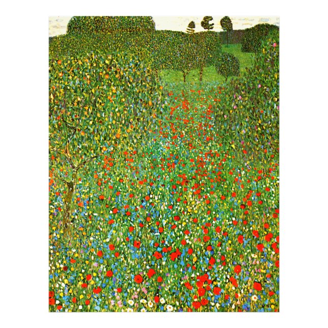 Foto Mohnfeld (1907), de Gustav Klimt. (Frente)