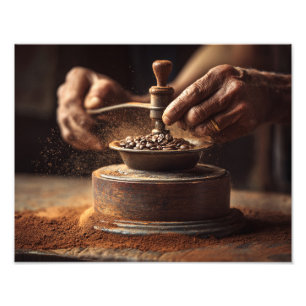 Foto Moinho de Café Rústico Arte em Tons Quentes das Mã