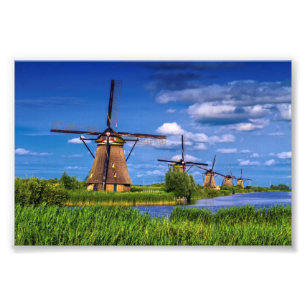 Foto Moinhos de vento em Kinderdijk, Holland, Países
