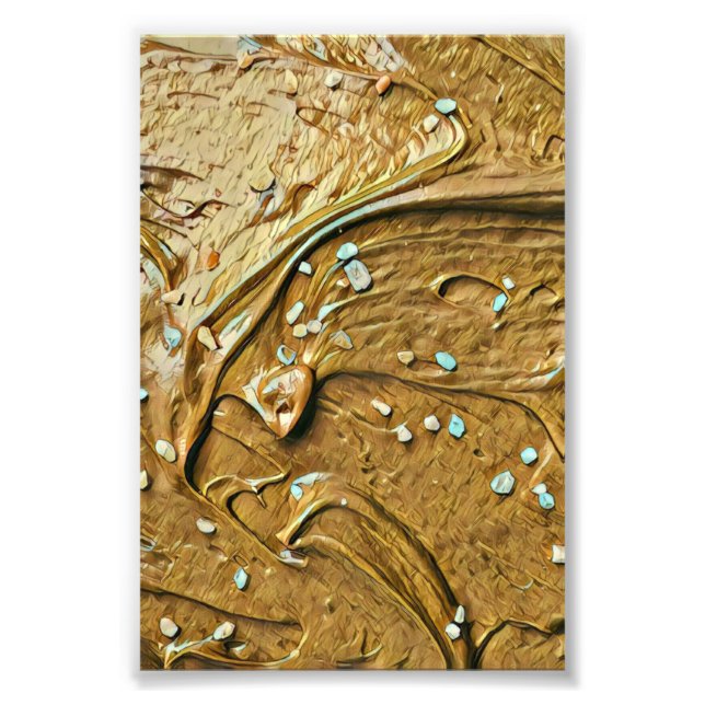 Foto Molas de sorvete de chocolate derretidas (Frente)