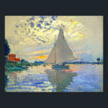 Foto Monet Sailboat no Le Petit-Gennevilliers<br><div class="desc">Foto Impressão com a pintura a óleo de Claude Monet,  a vela do Le Petit-Gennevilliers (1874). Um veleiro sereno veleja as águas de Paris,  França. Perfeito para amantes do impressionismo e colecionadores de arte franceses!</div>