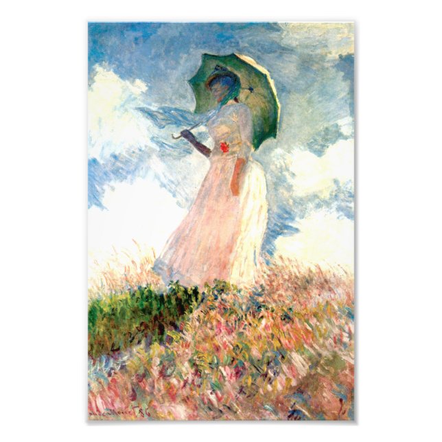 Foto Monet Woman com Parasol à esquerda (Frente)