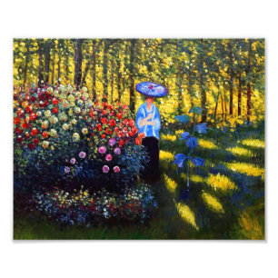 Foto Monet Woman com Parasol no Jardim