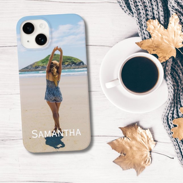 Foto Monograma Adicione sua Foto Personalize  (Photo on iPhone case for iPhone 16, 15, 14, 13, 12 cases)