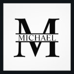 Foto Monograma e Nome Personalizados<br><div class="desc">Monograma personalizado e presentes de nome com monograma personalizado e nome no estilo de fonte de serif clássico. Perfeito como decores caseiros,  presentes para o lar,  presentes de férias para a família,  recém-casados e muito mais.</div>