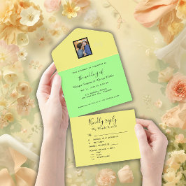 foto monograma minimalista de casal amarelo verde