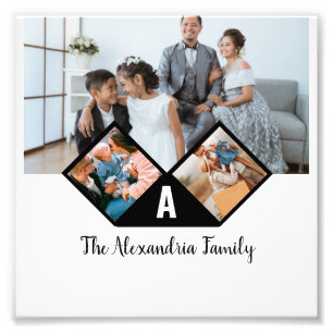Foto Monograma personalizado da família de colagens de 