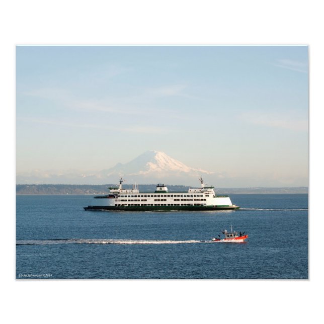 Foto Montagem Rainier 20X16 do Puget Sound (Frente)