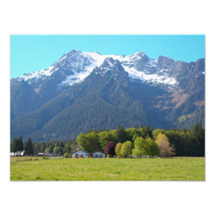 Foto Montanha do cavalo branco no impressão do