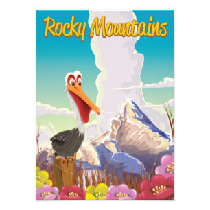 Foto Montanhas Rochosas poster de viagens Pelicano