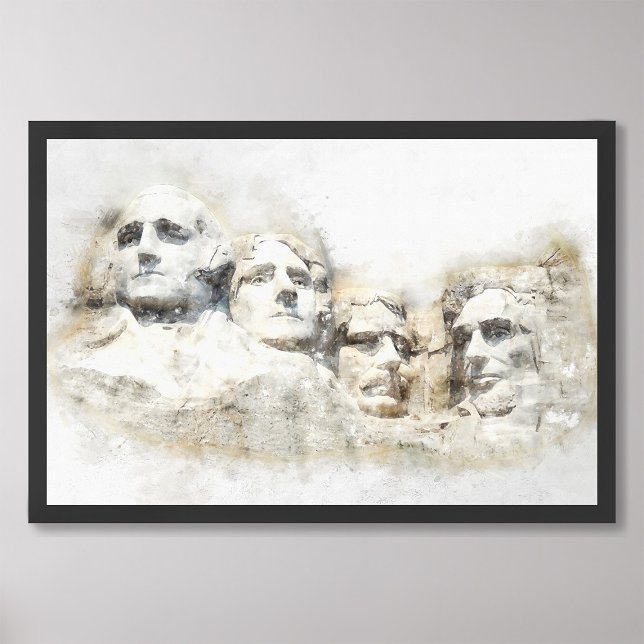 Foto Monte Rushmore aquarela (Criador carregado)