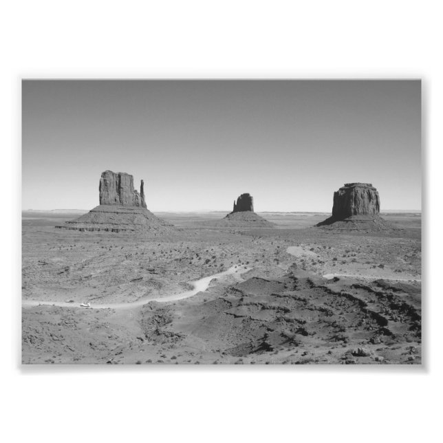 Foto Monument Valley 3 preto e branco (Frente)